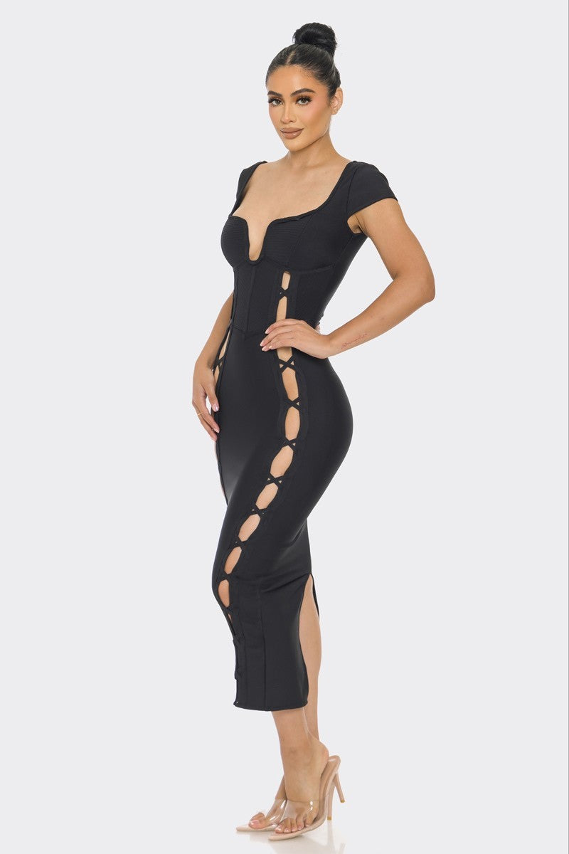Bandage Midi Dress - TiffanyzKlozet