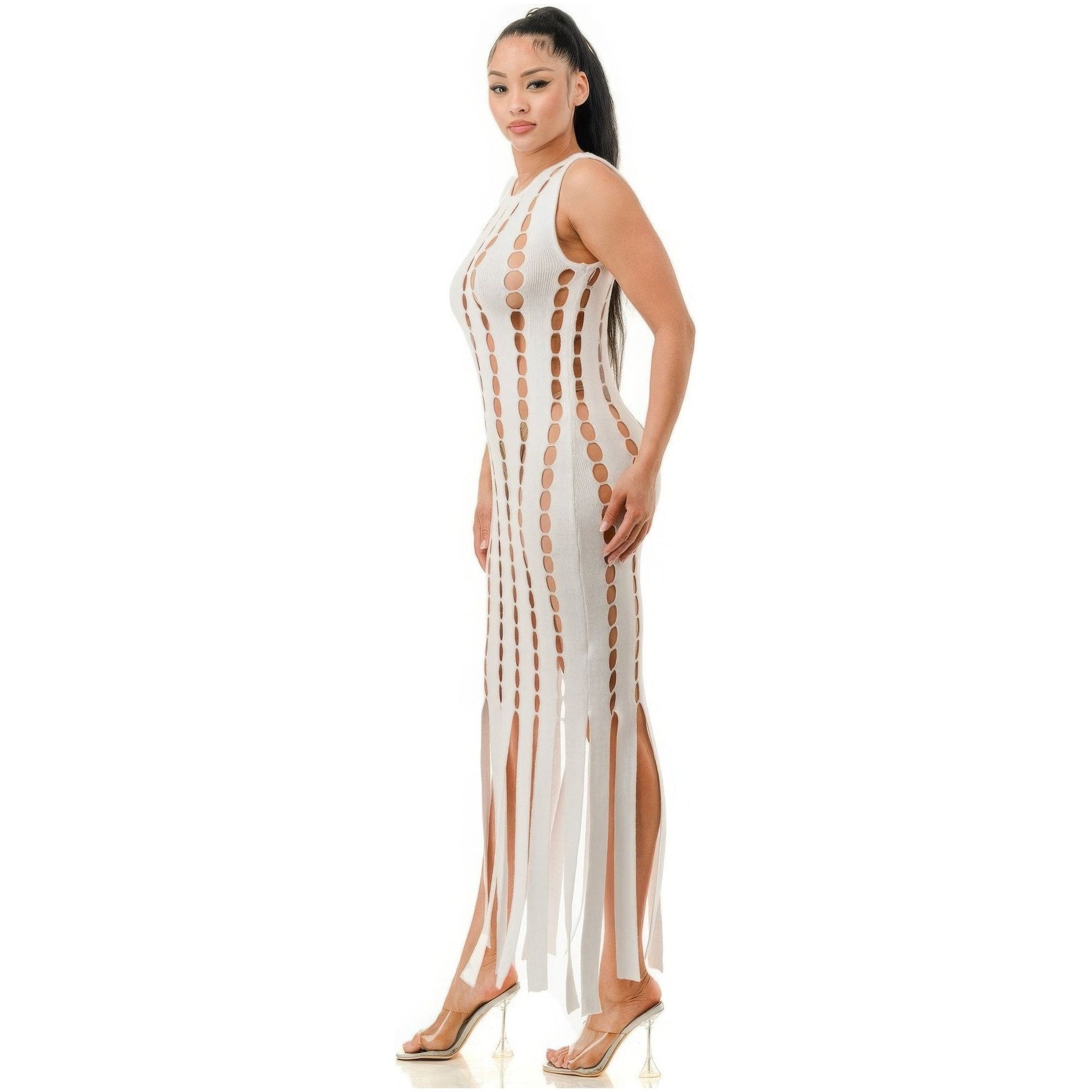 Cut Out Fringe Dress - TiffanyzKlozet