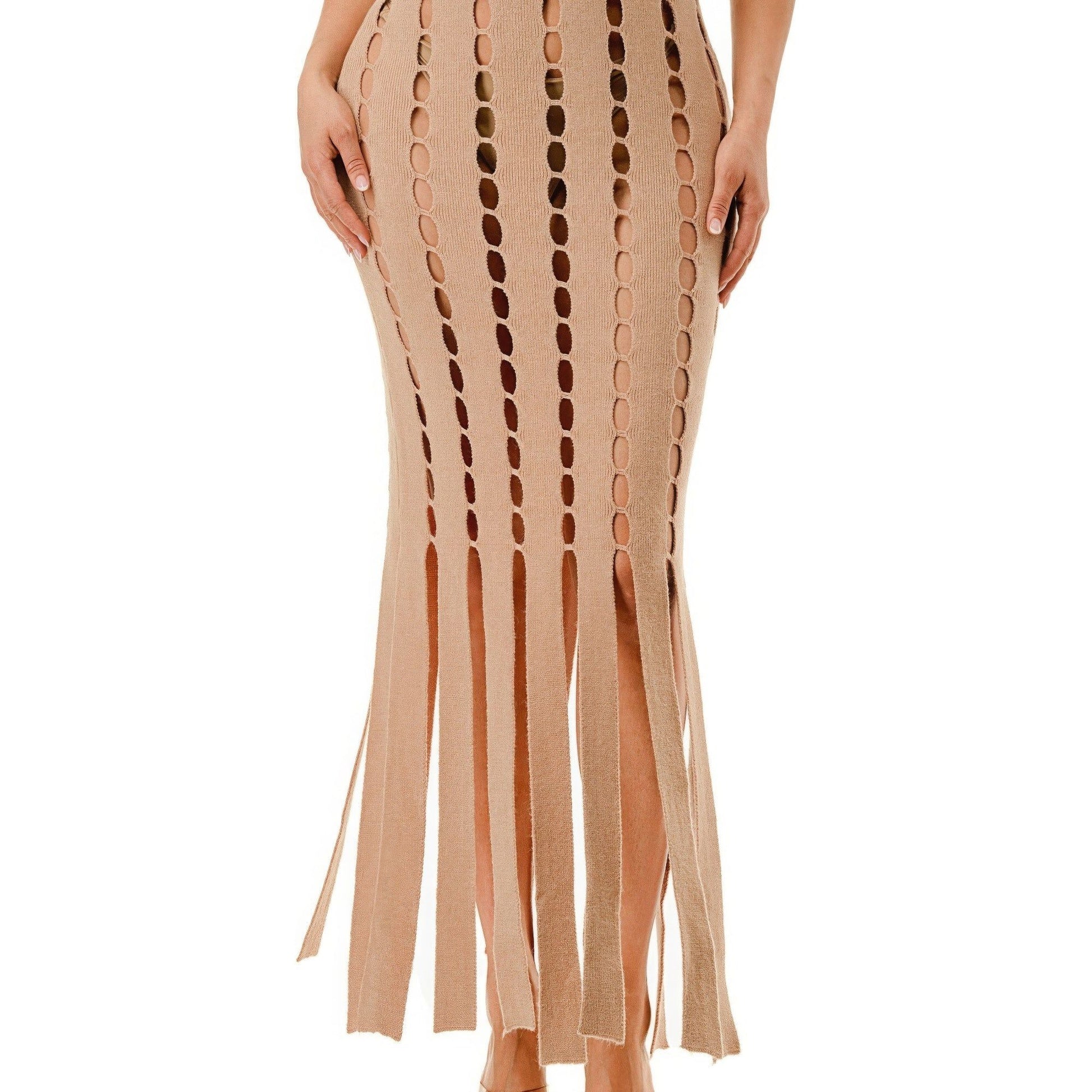 Cut Out Fringe Dress - TiffanyzKlozet