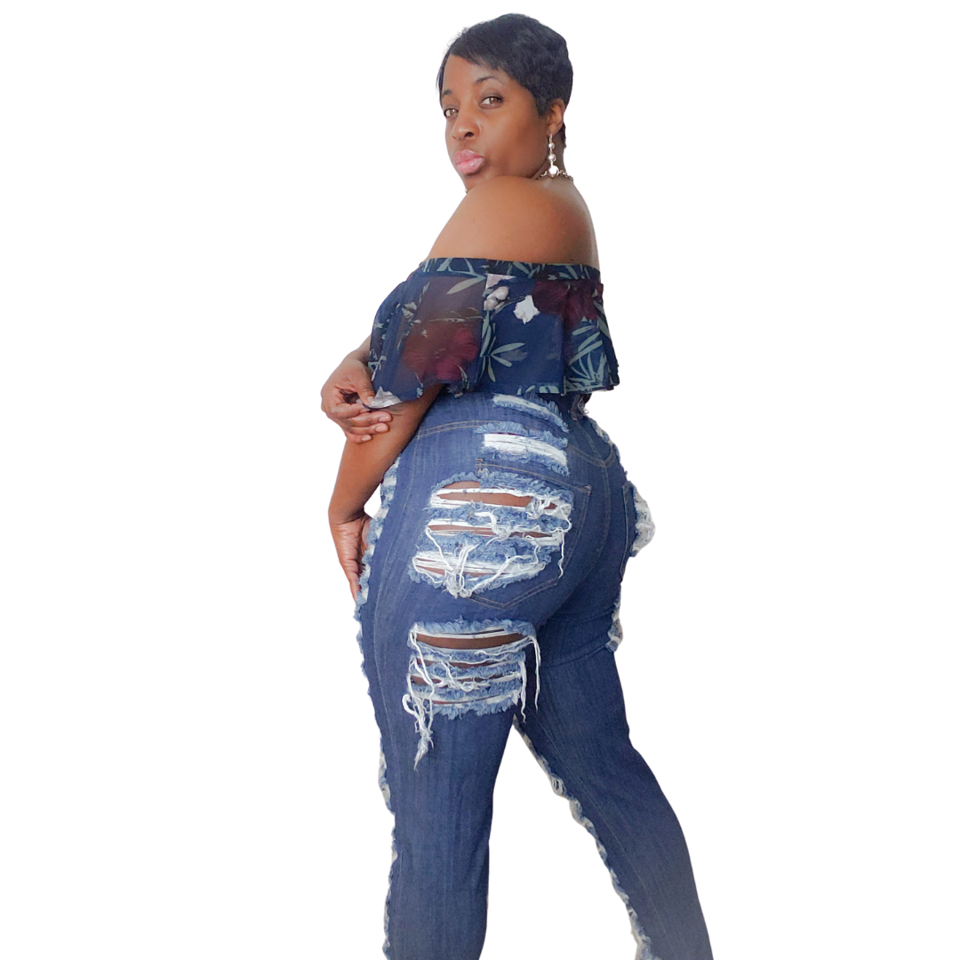 Shema High Rise Sliced Skinny Jeans - TiffanyzKlozet