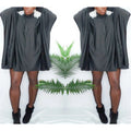 black-and-white-cape-dress