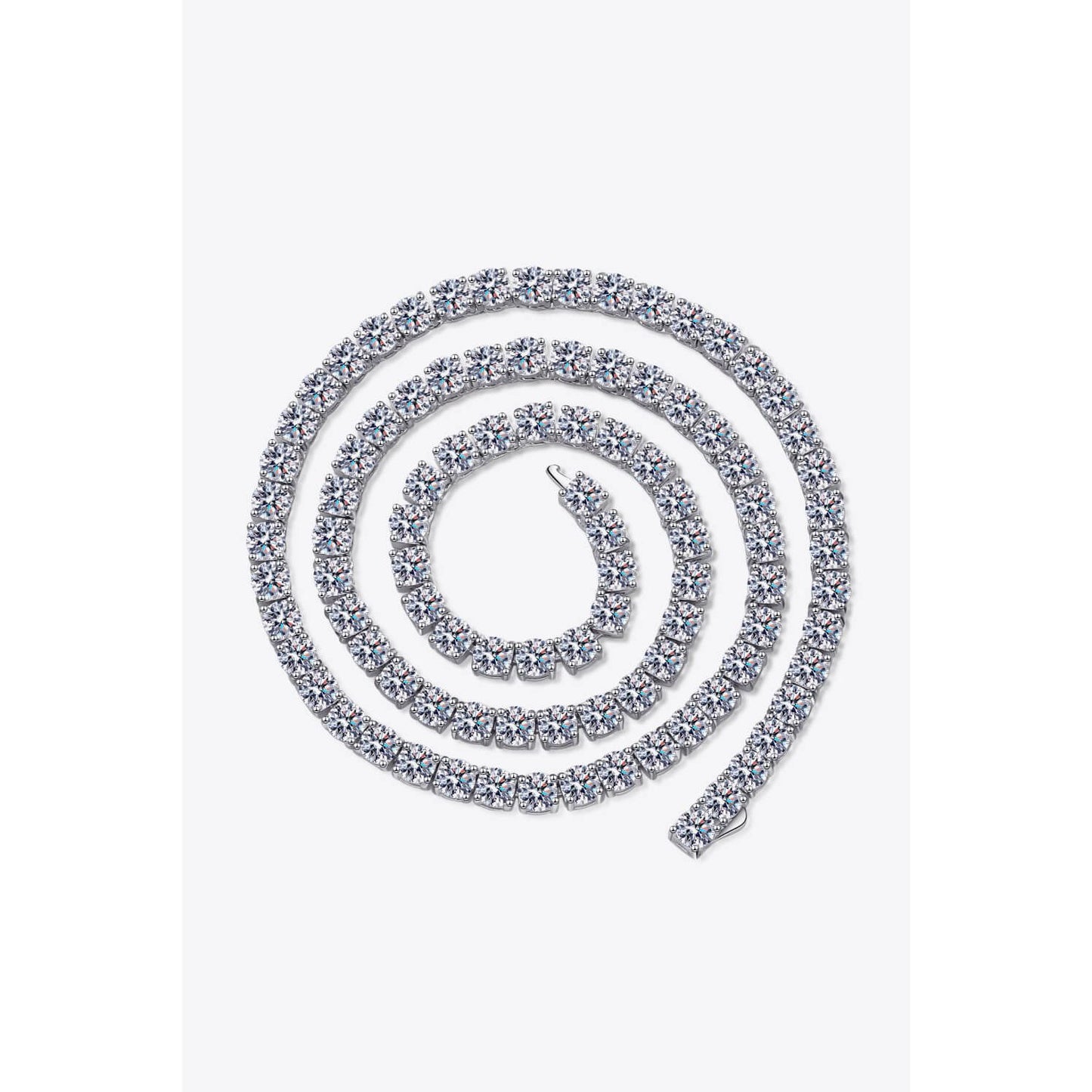Moissanite Rhodium-Plated Necklace - TiffanyzKlozet
