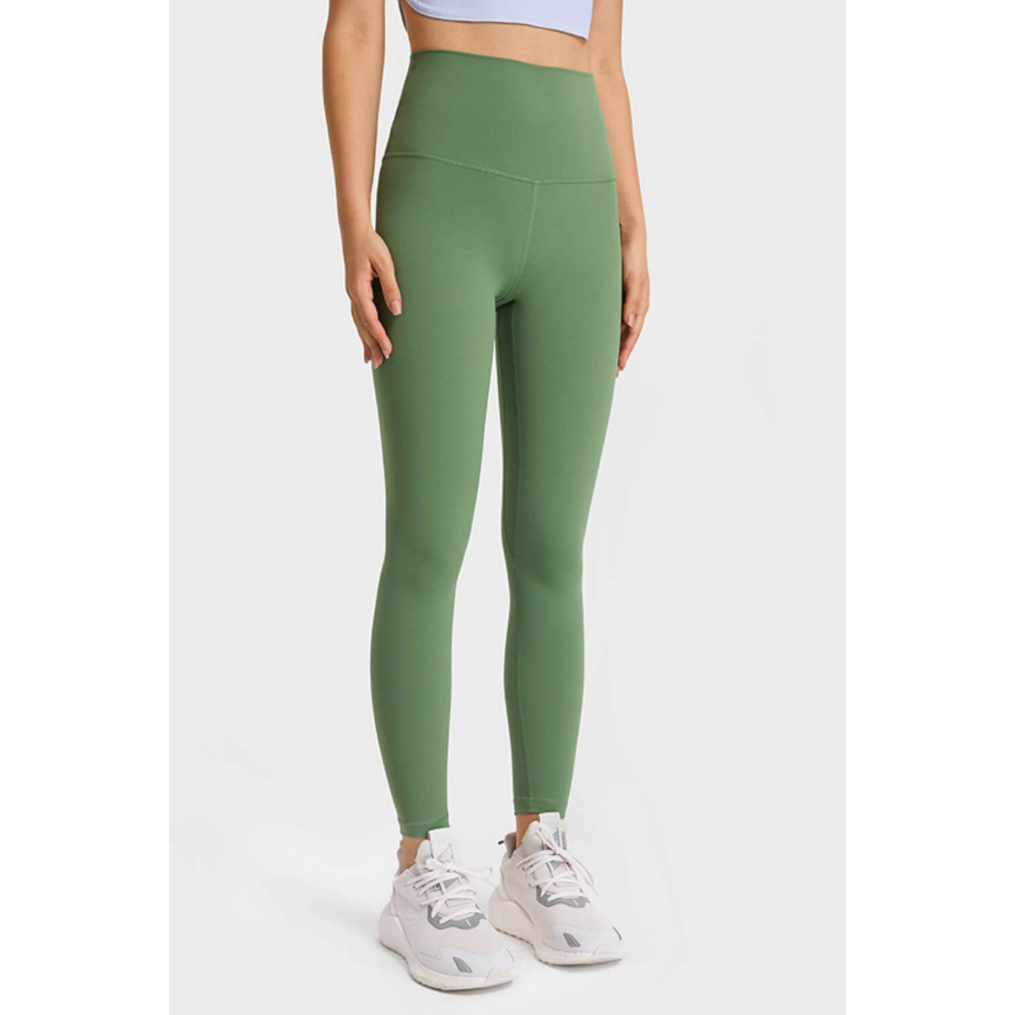 Feel Like Skin Elastic Waistband Yoga Leggings - TiffanyzKlozet