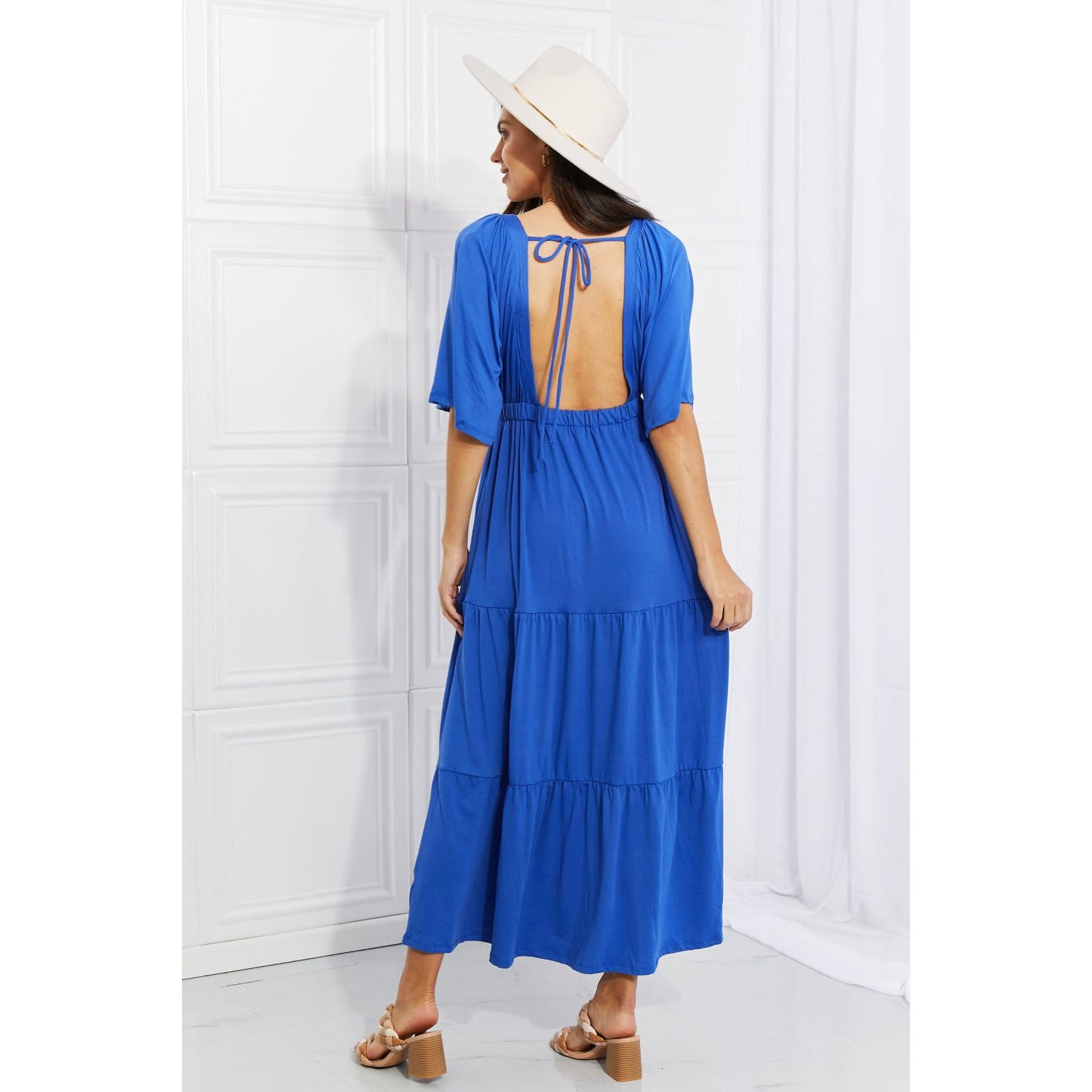 Culture Code Full Size My Muse Flare Sleeve Tiered Maxi Dress - TiffanyzKlozet