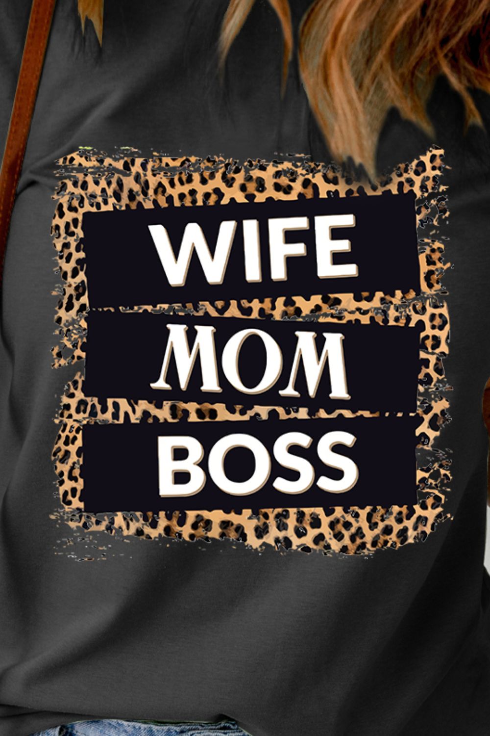 WIFE MOM BOSS Leopard Graphic Tee - TiffanyzKlozet
