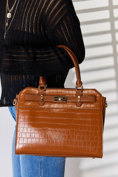 David Jones Texture PU Leather Handbag - TiffanyzKlozet