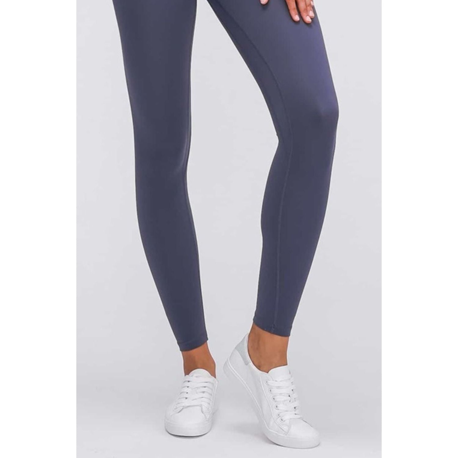 Feel Like Skin Elastic Waistband Yoga Leggings - TiffanyzKlozet