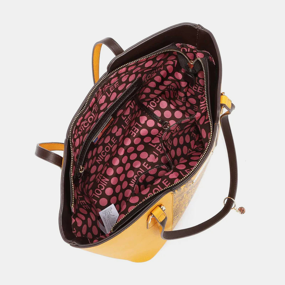 Nicole Lee USA 3-Piece Snake Print Handbag Set - TiffanyzKlozet