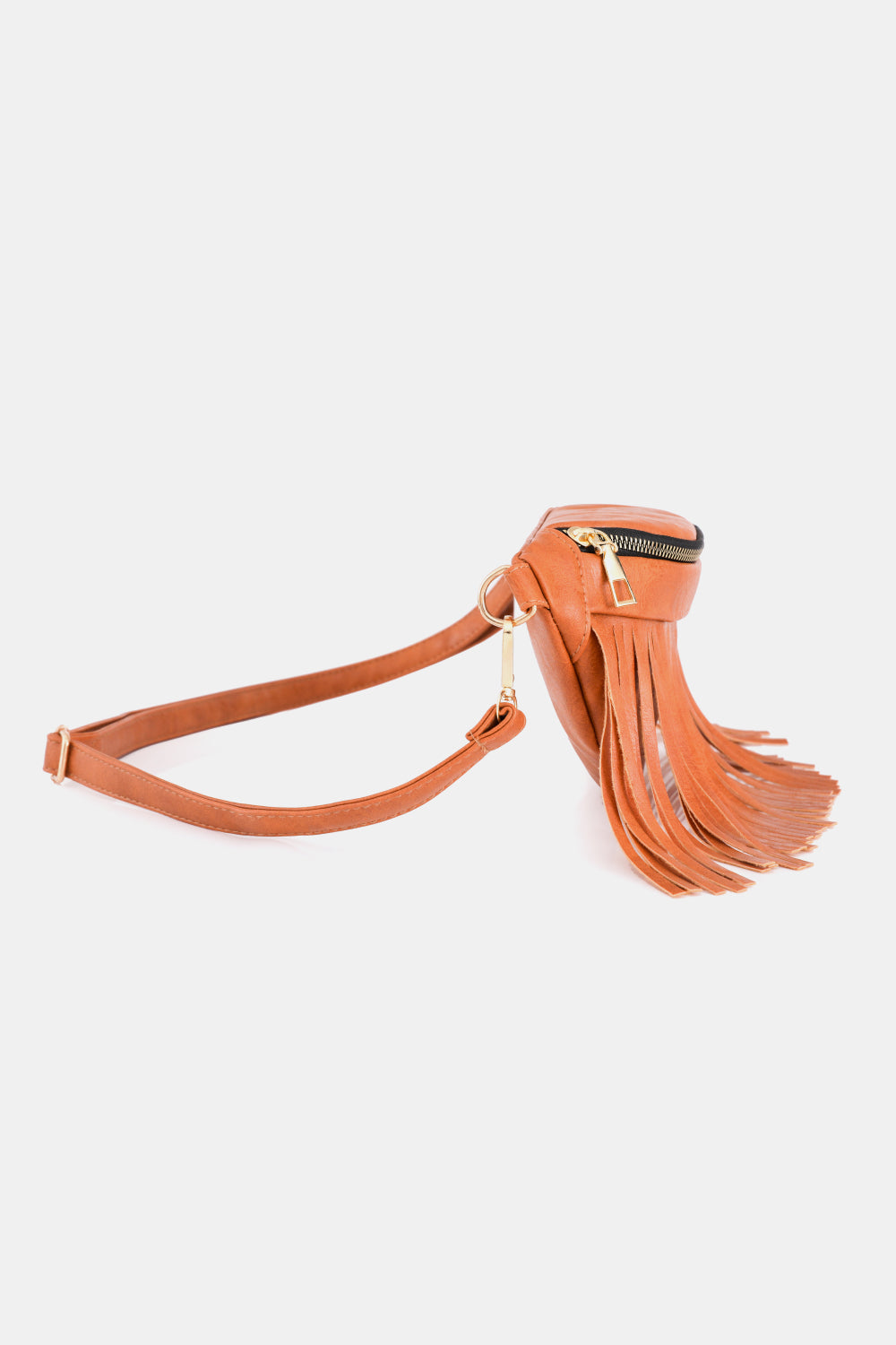 Fringed PU Leather Sling Bag - TiffanyzKlozet