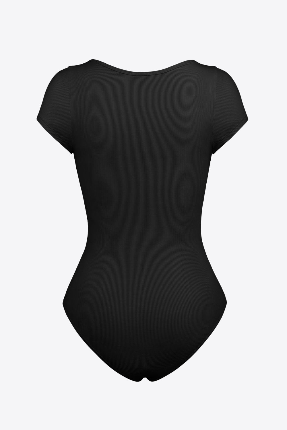 Scoop Neck Short Sleeve Bodysuit - TiffanyzKlozet